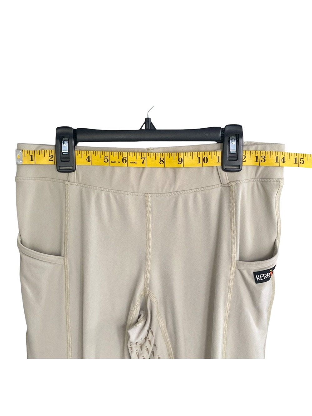 KERRITS Equestrian Tights Lightweight Pull On Pockets Light Beige Size L - Picture 12 of 16